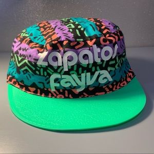 Vintage 80s/90s Retro Neon Tribal Print Hat